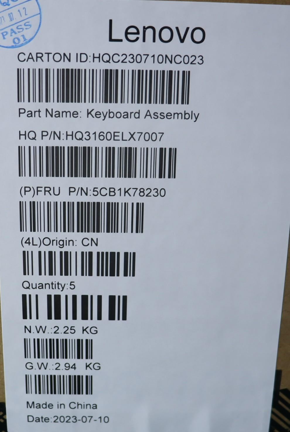 Lenovo Upper Case ASM_SWS_H 82WV NFPMIGY 5CB1K78230