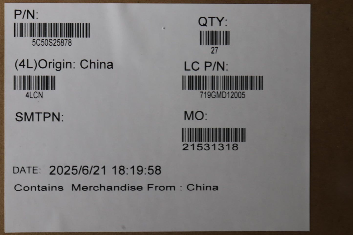 Lenovo CARDPOP L 83L0 DMIC MAIN Microphone Board 5C50S25878