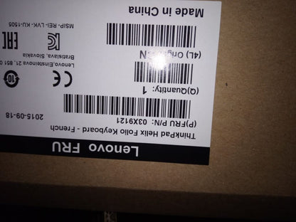 Lenovo TP Helix Folio KBD FRA French Keyboard 03X9121