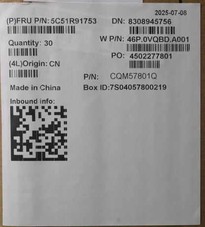 Lenovo CARDPOP FRU BD/243551 Cook-2 I/O Board 5C51R91753