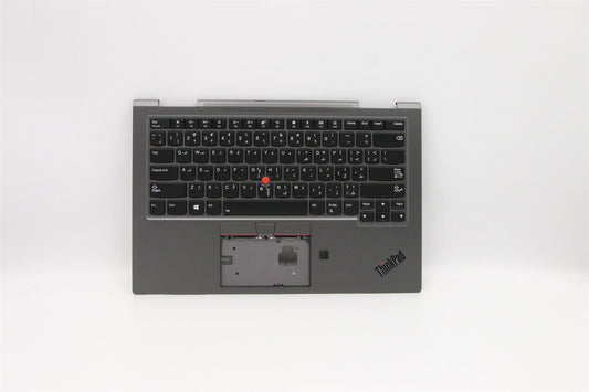 Lenovo Yoga X1 4th Keyboard Palmrest Top Cover Arabic Grey Backlit 5M10V24910