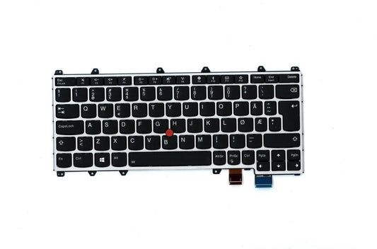 Genuine Lenovo Yoga 370 Keyboard Norweigian Silver Backlit 01EN447 01AV736