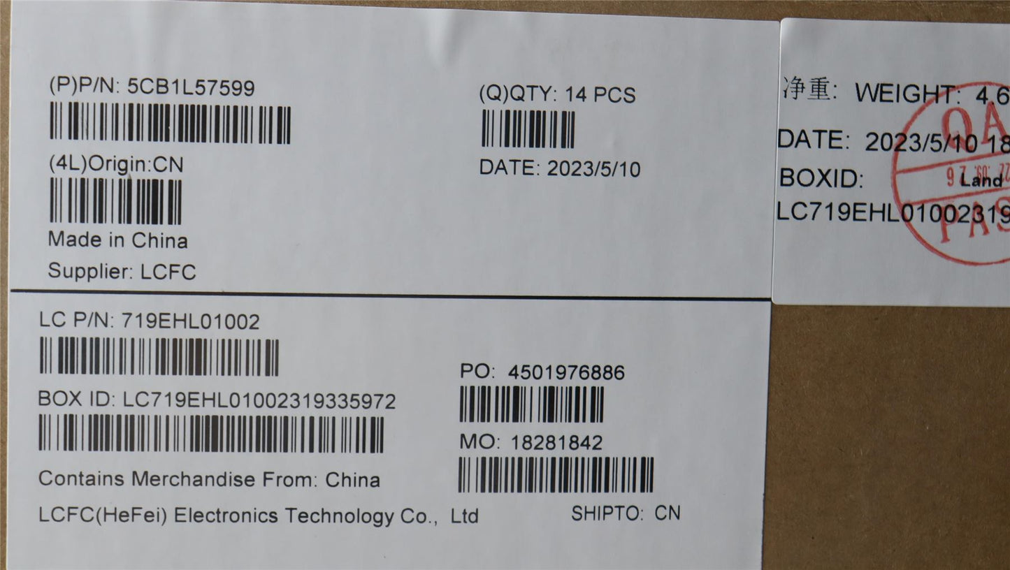 Lenovo ThinkPad T14 Gen 4 P14s Gen 4 Palmrest Top Cover Housing Black 5CB1L57599