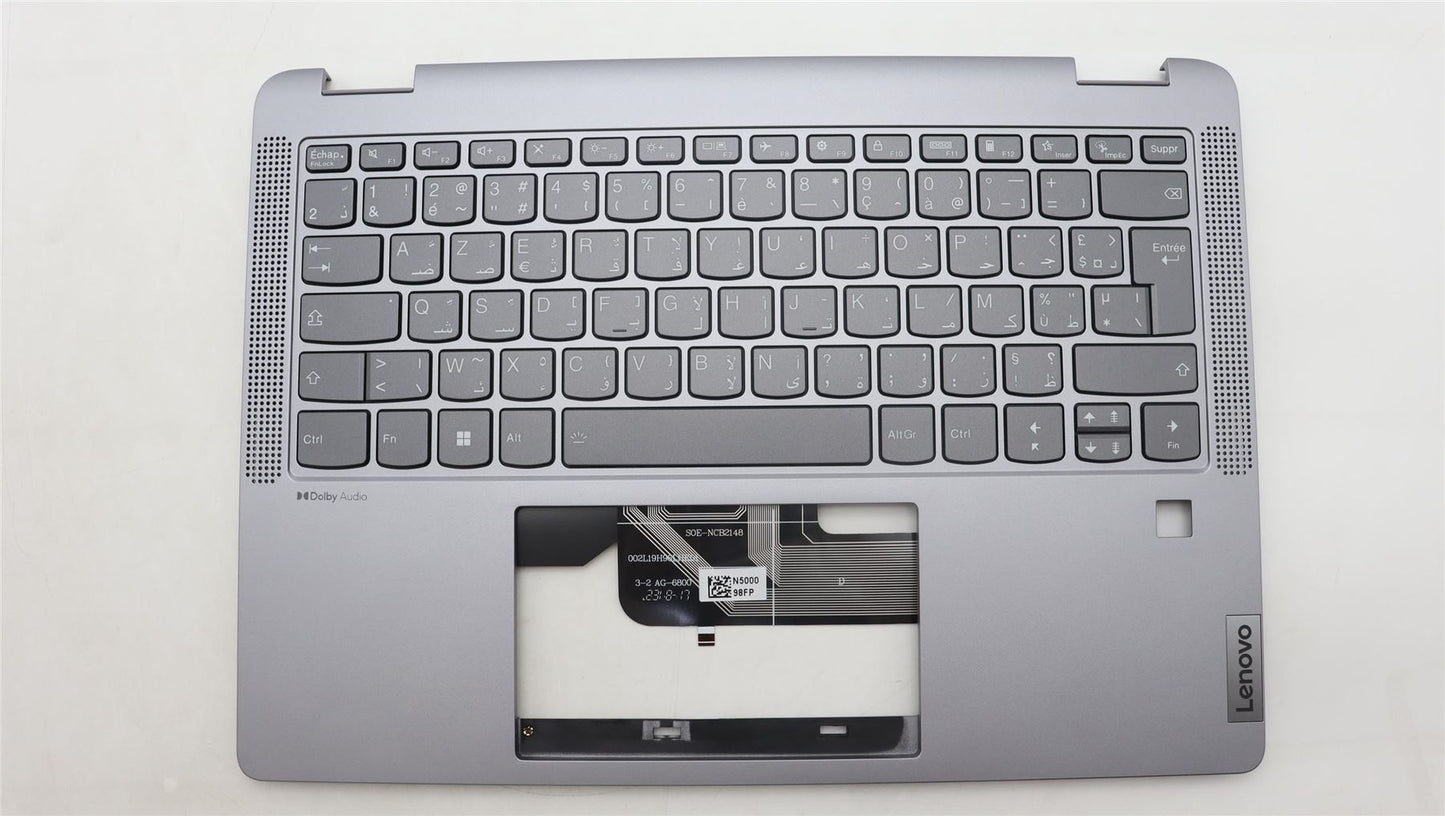Lenovo IdeaPad 5 14ABR8 Keyboard Palmrest Top Cover French Arabic 5CB1K20814