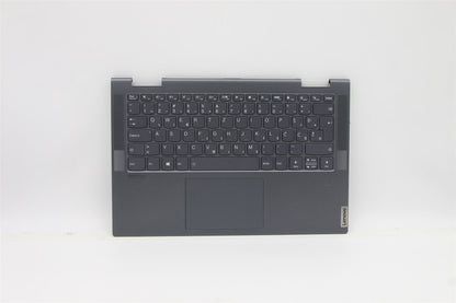 Lenovo Yoga 7-14ACN6 Keyboard Palmrest Top Cover Slovenian Grey 5CB1D12406