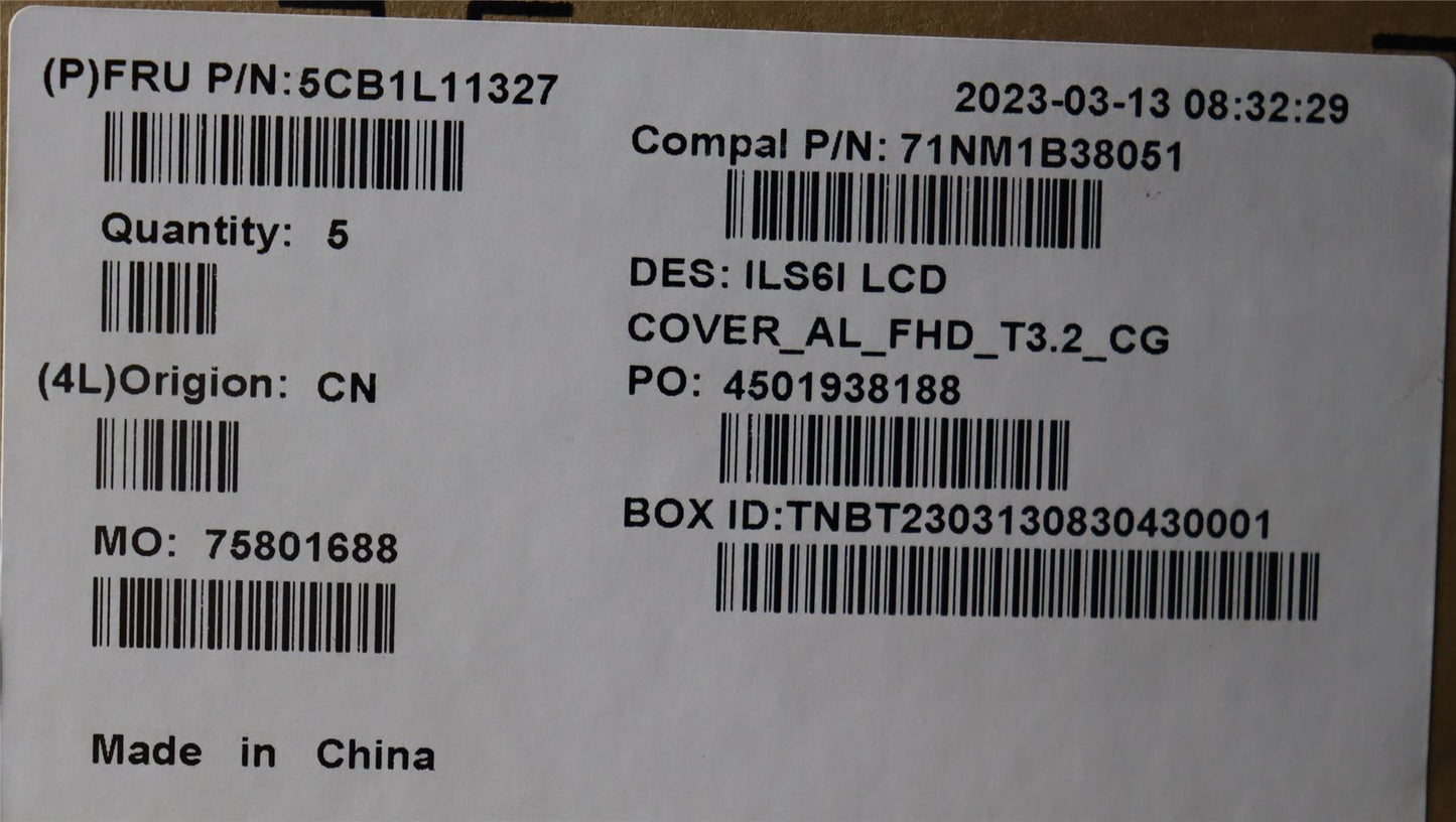 Lenovo LCD Cover W/Ant C82XF T32FHD AL CG 5CB1L11327