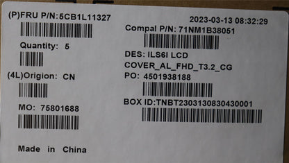 Lenovo LCD Cover W/Ant C82XF T32FHD AL CG 5CB1L11327