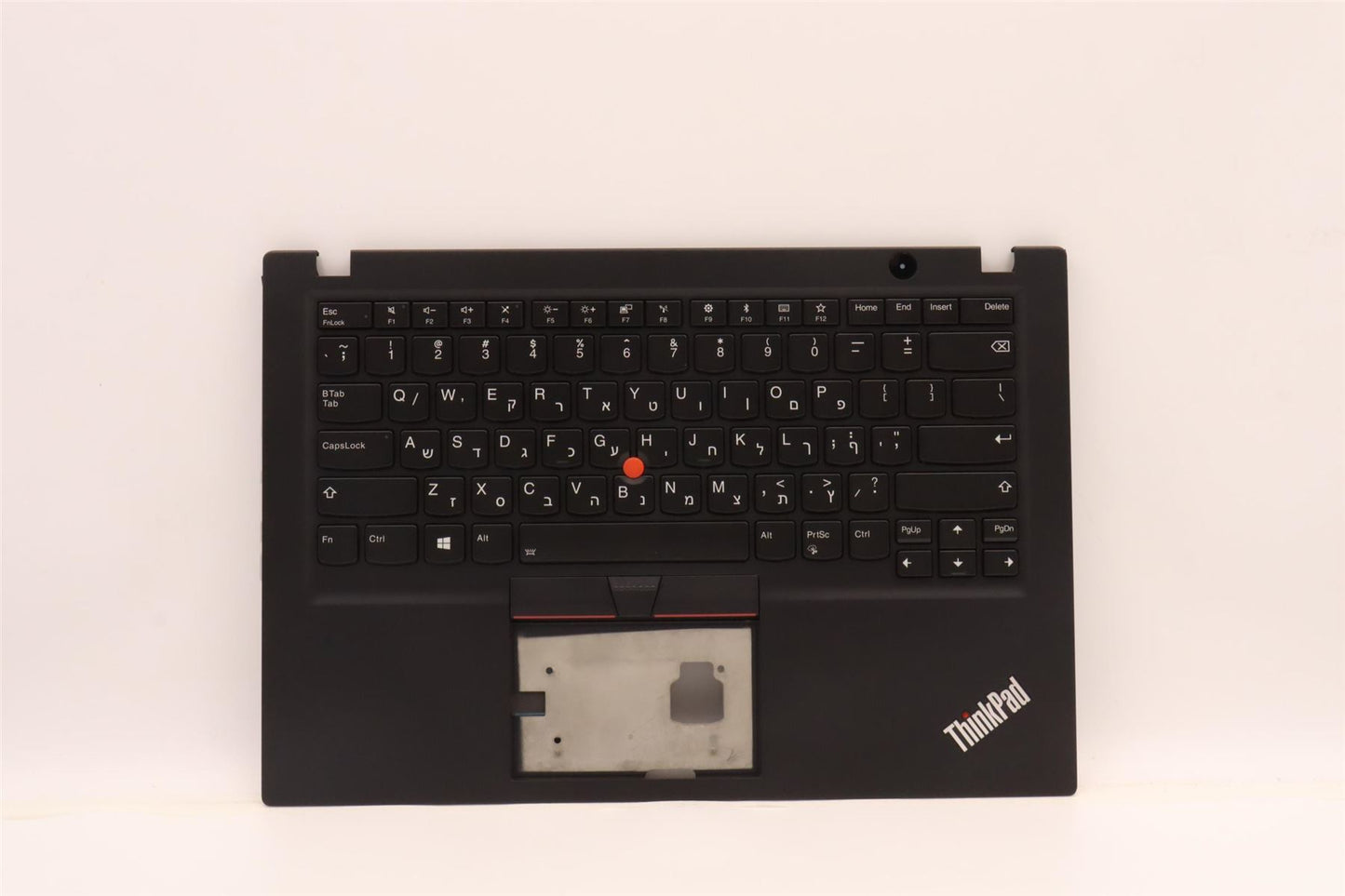 Lenovo ThinkPad T490s Keyboard Palmrest Top Cover Hebrew Black Backlit 02HM215