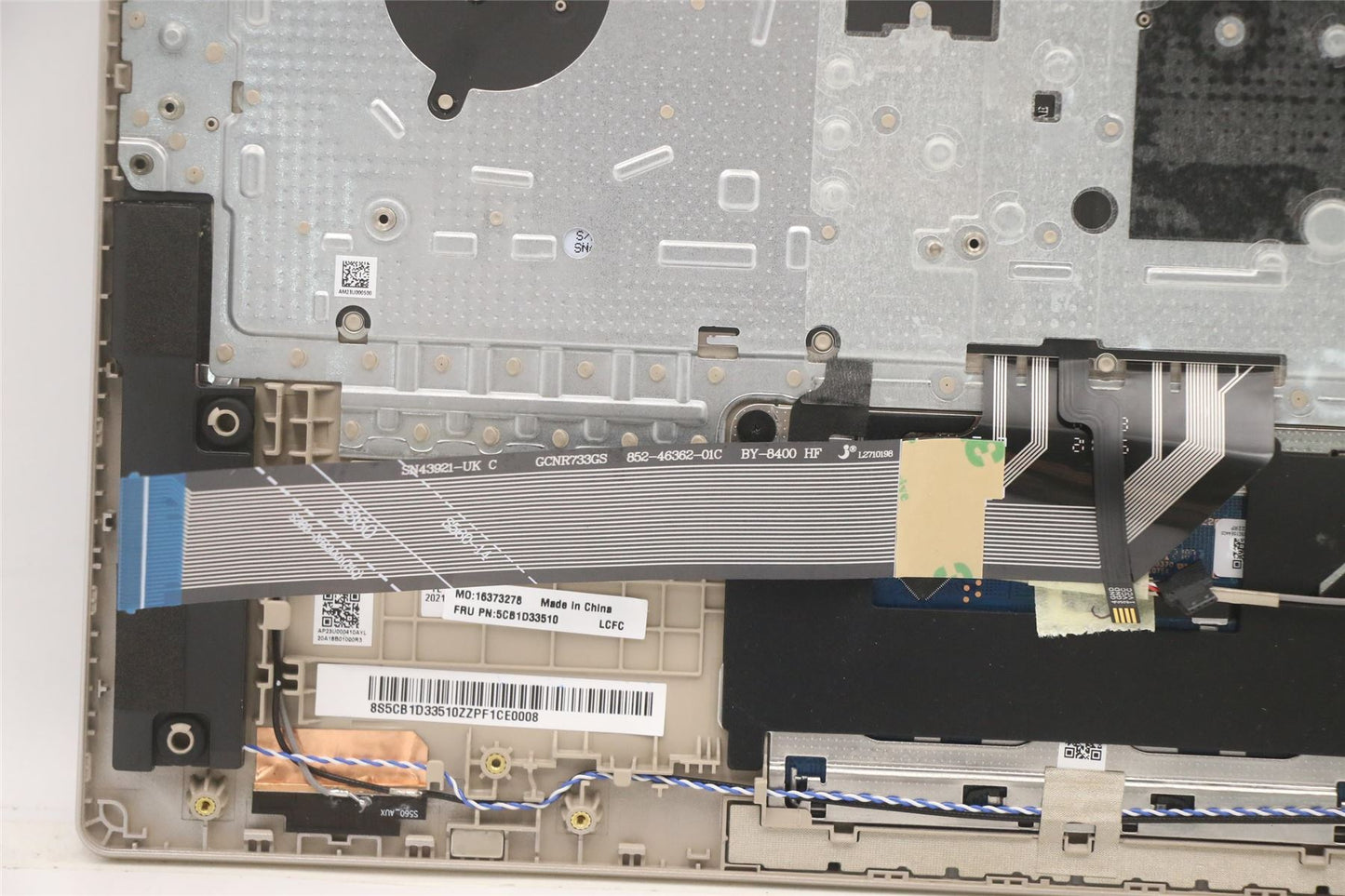 Lenovo IdeaPad 5 14ITL6 Palmrest Cover Touchpad Keyboard French Sand 5CB1D33510