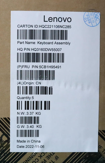 Lenovo Upper Case ASM_TC H 82SK STGY UMA 5CB1H95491