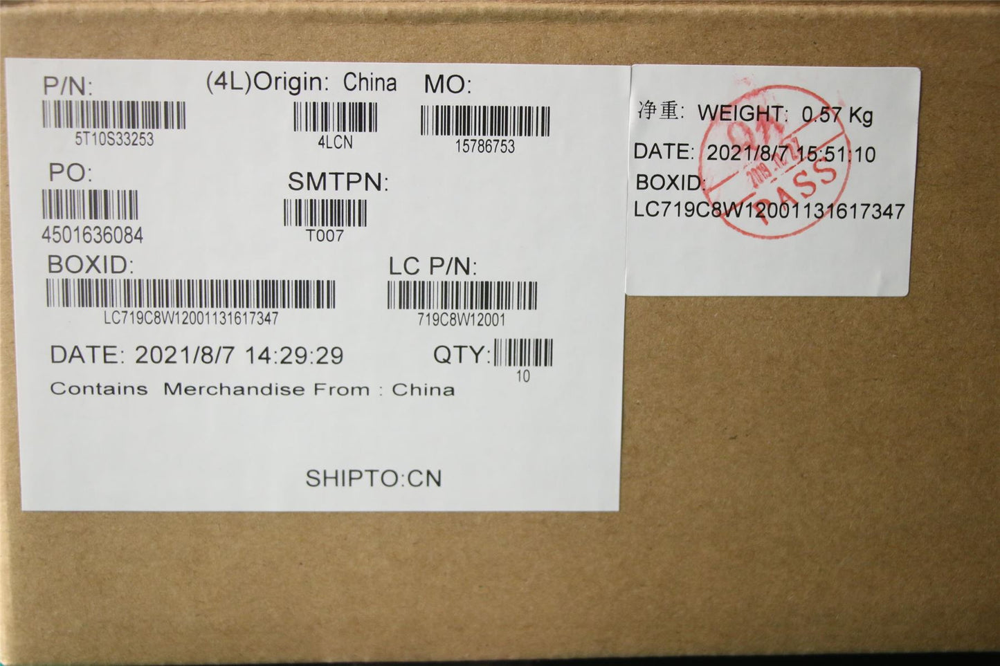 Lenovo 5T10S33253 TAPE Removable Tape L 82K8