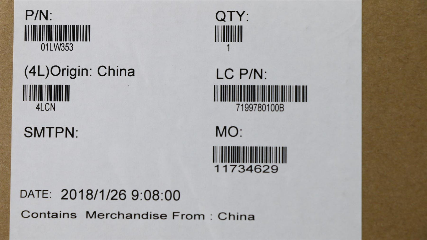Lenovo ThinkPad L480 Motherboard Mainboard 01LW353