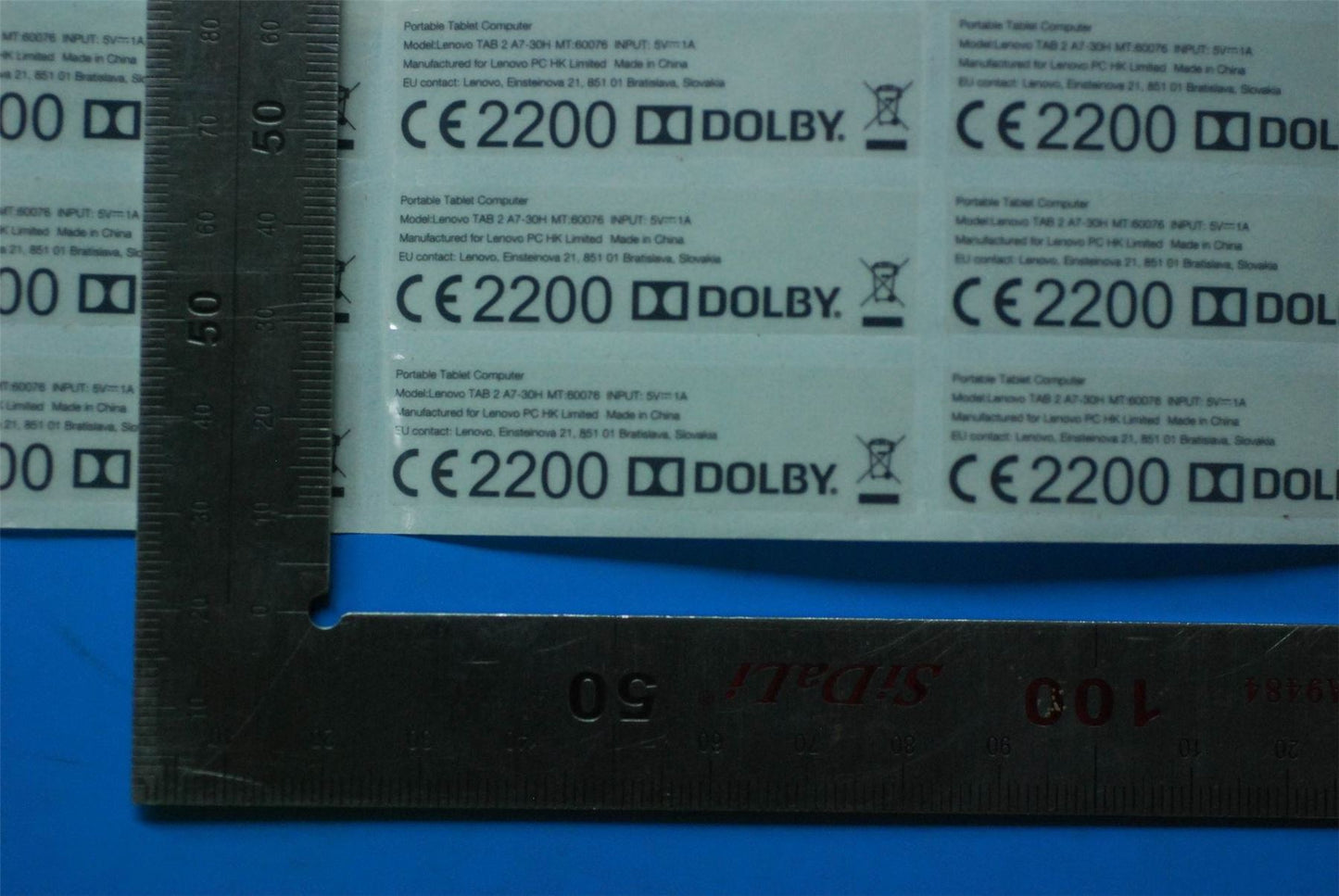 Lenovo A7-30H rating label&*HQ60401671000 CS 5L18C00966