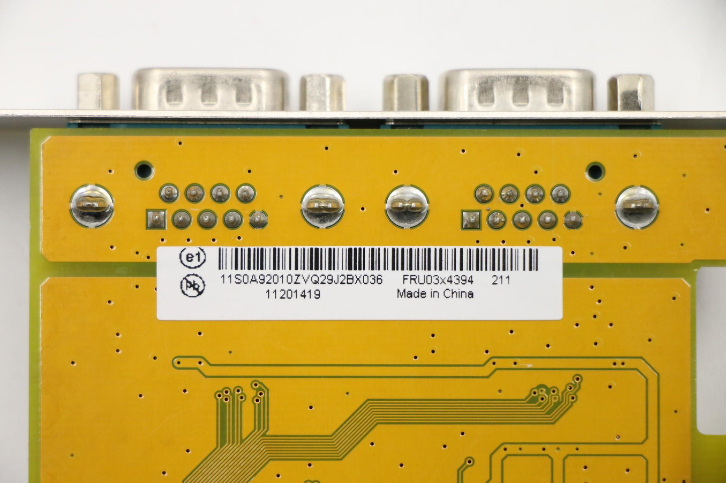 Lenovo to 2 port card Serial PCIe PCI Board 03X4394