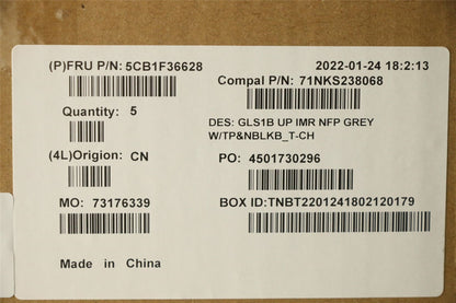 Lenovo UpperCaseASM_TC C82R1 NFP CG 5CB1F36628
