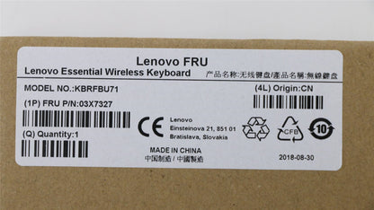 Lenovo KB MICE_BO FRU KBD US English 03X7327