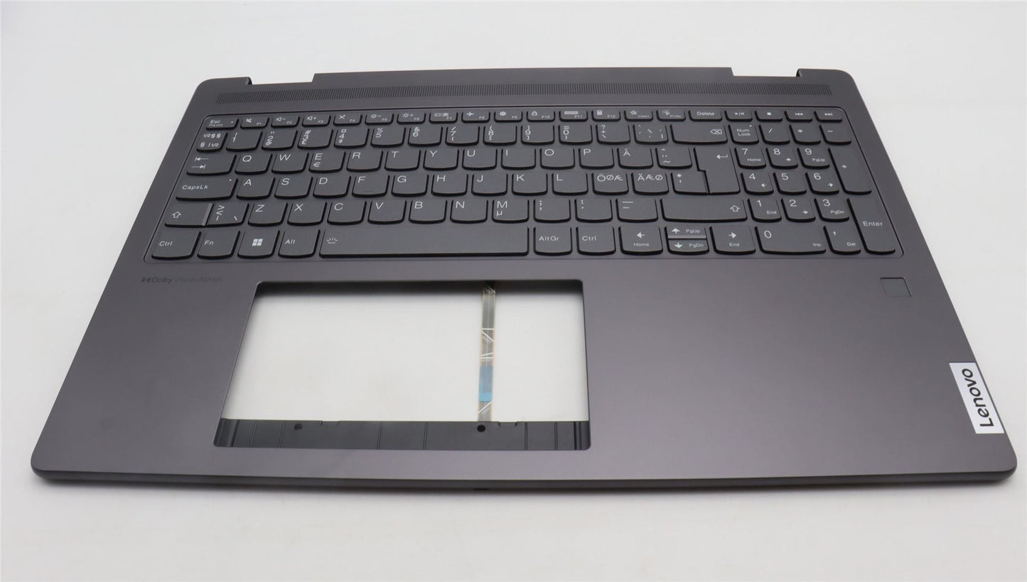 Lenovo Yoga 7 16IRL8 Keyboard Palmrest Top Cover Nordic Storm Grey 5CB1L31847