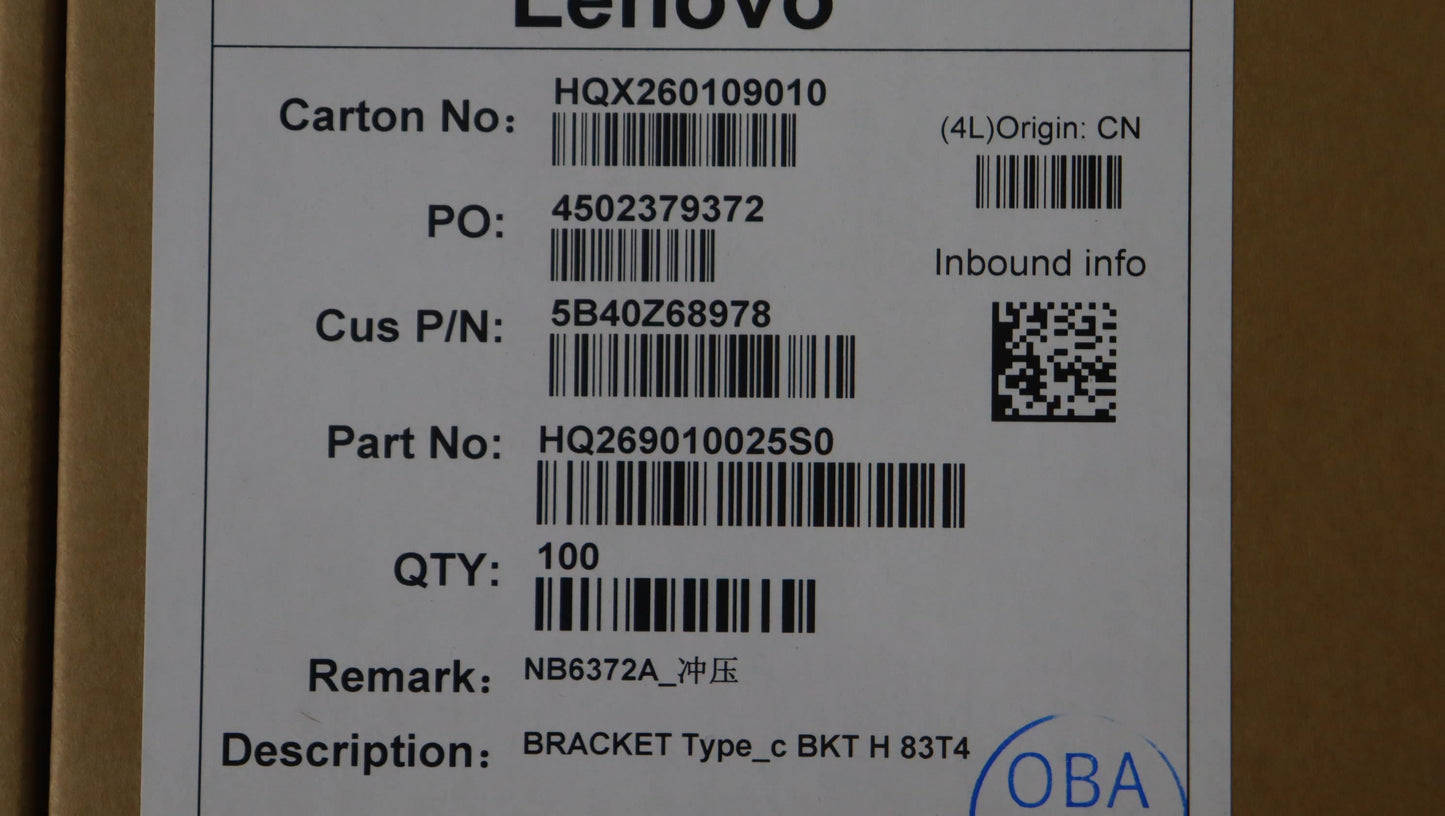 Lenovo Type_c BKT H 83T4 Bracket Board 5B40Z68978