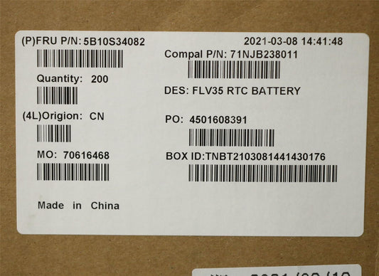 Lenovo ThinkBook 15 G4 ABA 15 G4 IAP 15 G5 IRL CMOS Battery 5B10S34082