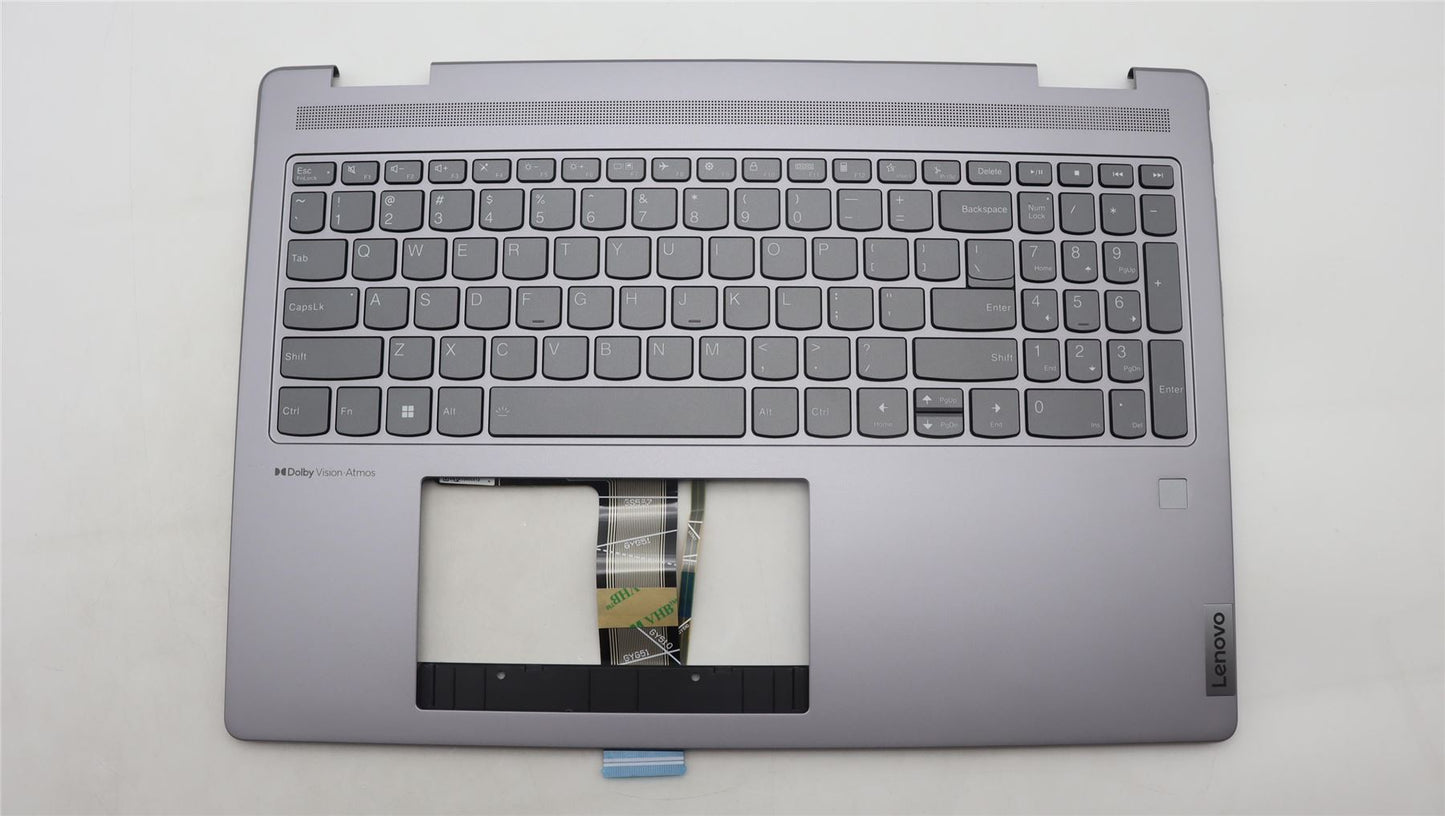 Lenovo Yoga 7 16IRL8 Keyboard Palmrest Top Cover US Arctic Grey 5CB1L31922