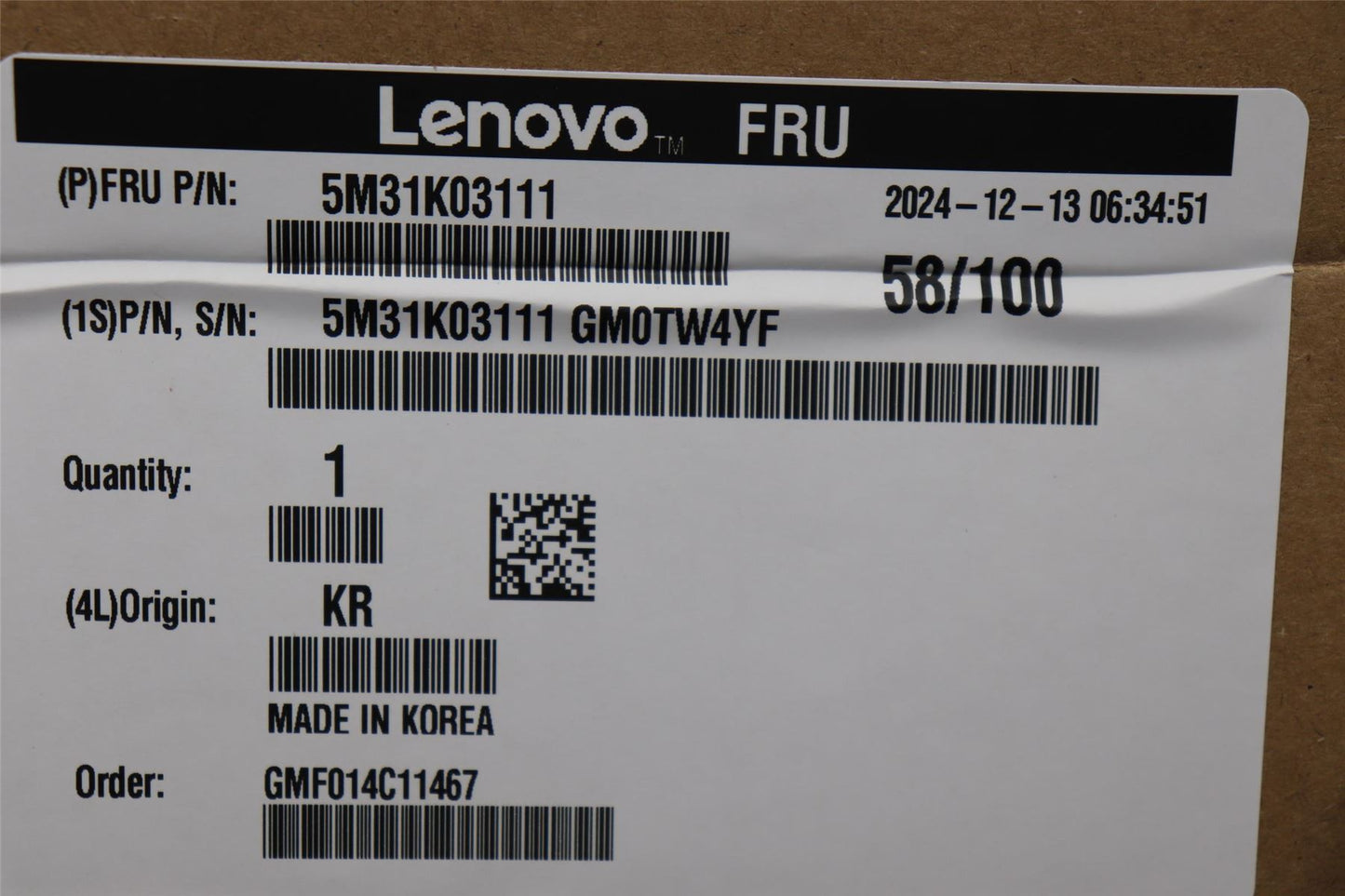 Lenovo 5M31K03111 SODIMM,48GB,DDR5,5600,SK Hynix