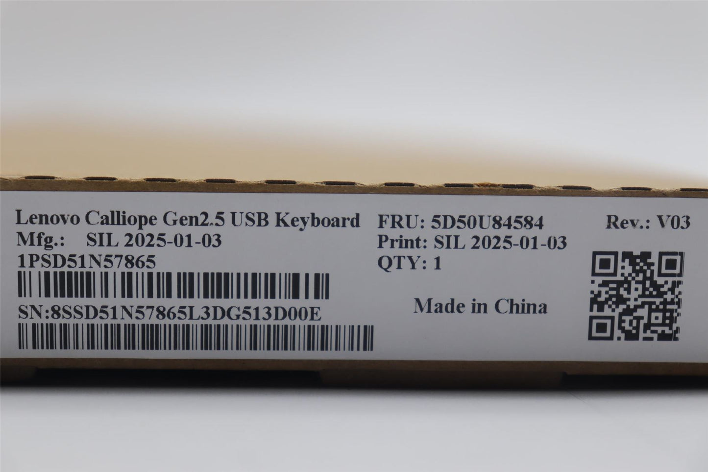 Lenovo DT_KYB Calliope USB G2.5 BK_HU 5D50U84584