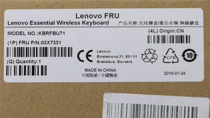 Lenovo KB MICE_BO FRU KBD Belgium English 120 03X7331