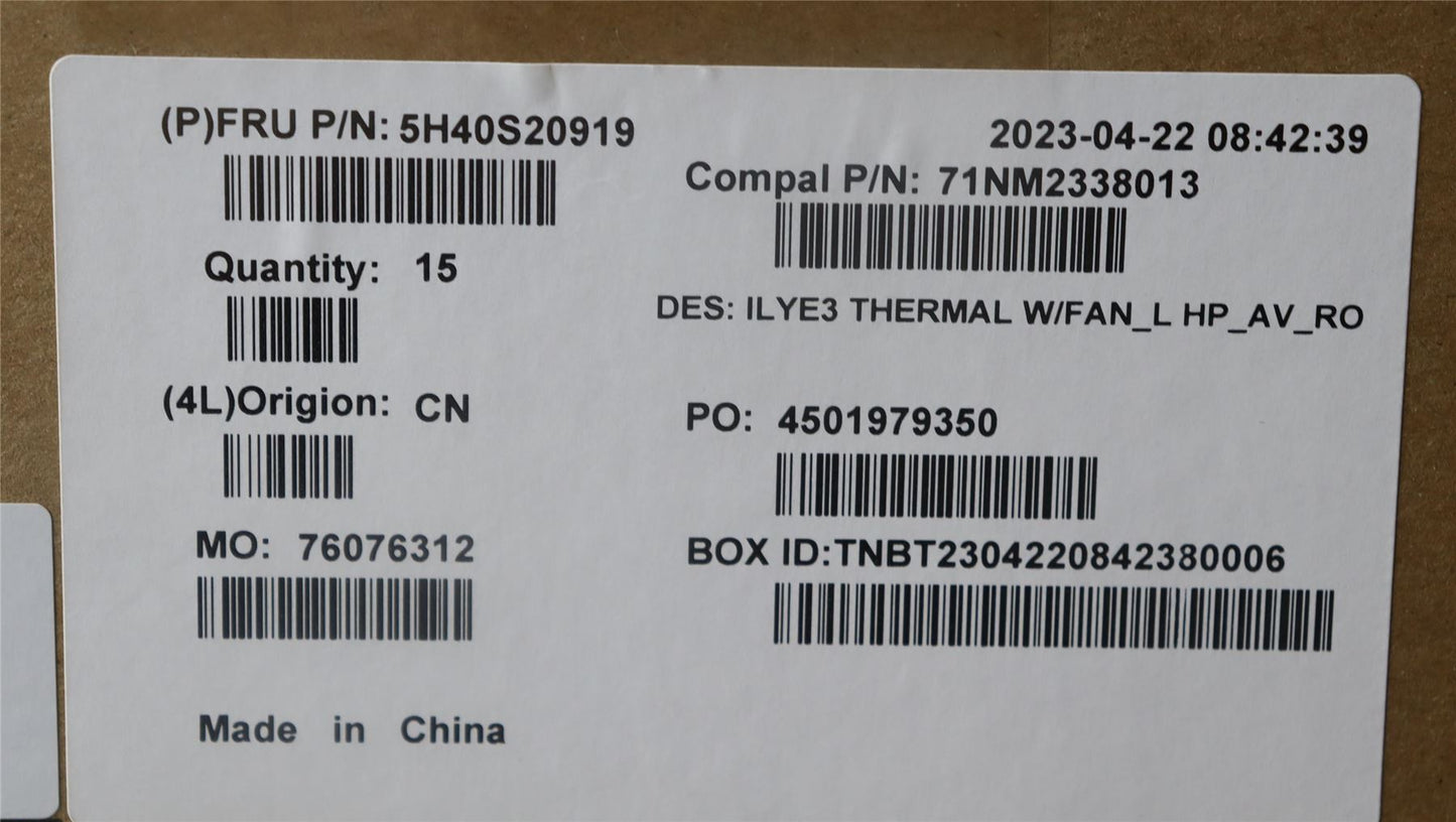 Lenovo Thermal module C82YA ThinRobin 5H40S20919