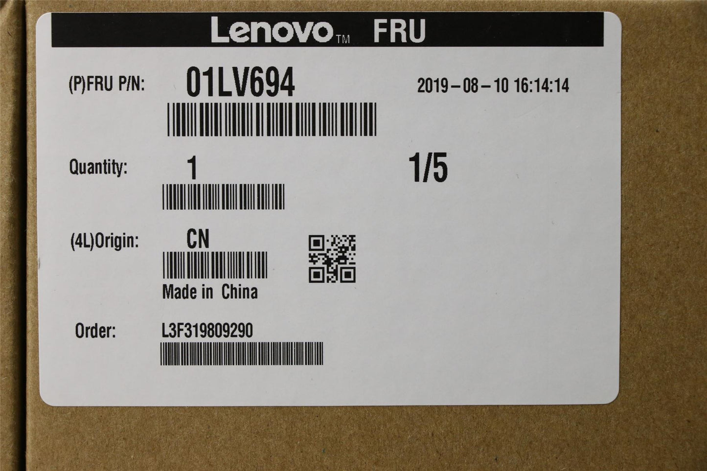 Lenovo Kolar-1FRUFANSWG<TOSHIBA> 01LV694