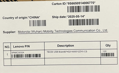 Lenovo TB336 Board&*HQ3160001ZZY0 CS USB Board 5P68C30324