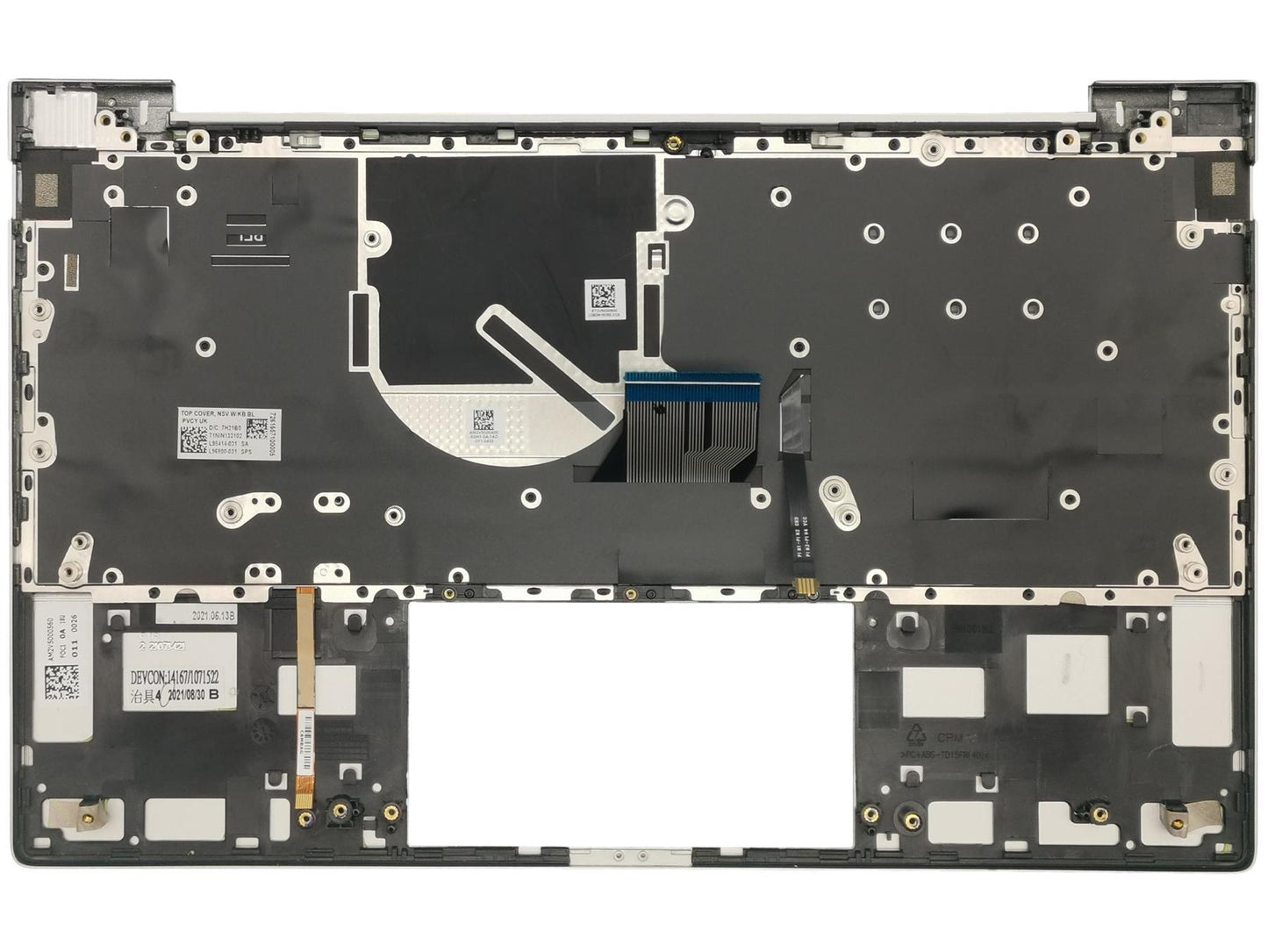 Genuine HP Envy 13-BA Palmrest Cover Keyboard UK Silver Backlit L96800-031