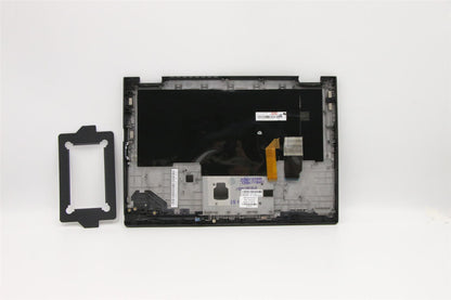Lenovo Yoga X390 Keyboard Palmrest Top Cover Czech Black Backlit 02HL510