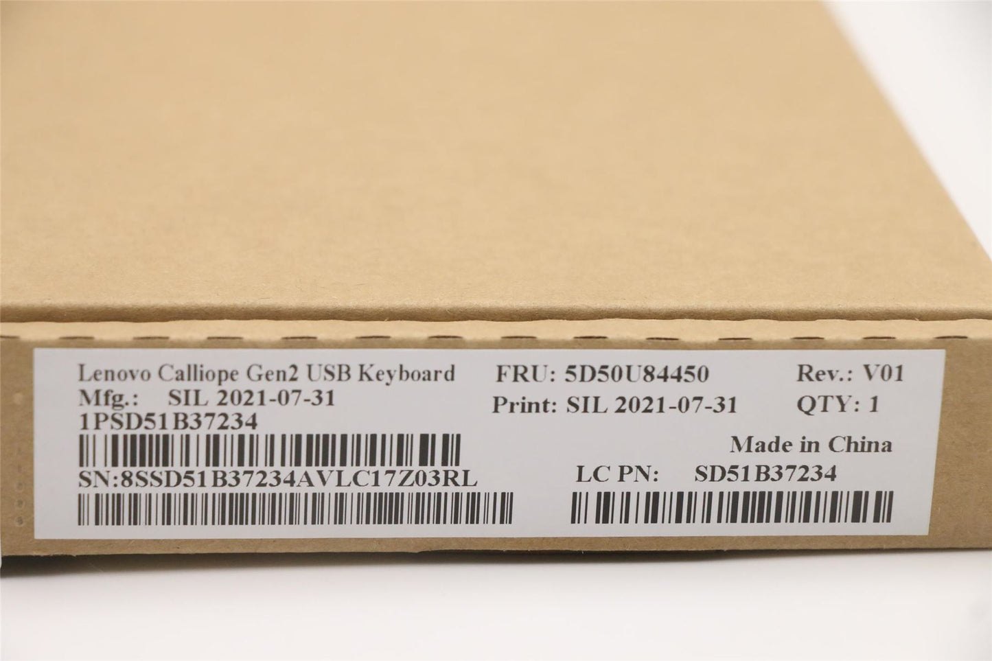 Lenovo USB Calliope KB BK 459 GRE/US 5D50U84450