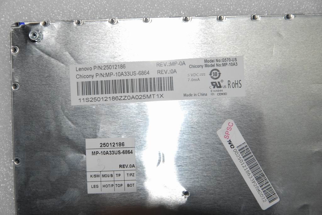 Lenovo CCY T4T 101KEY ORG KBD US English Keyboard 25012186