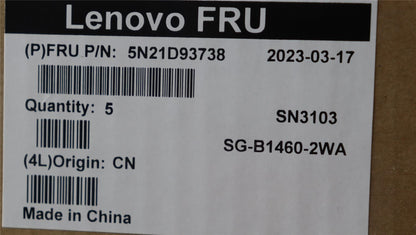 Lenovo ThinkPad T16 Gen 1 P16s Gen 1 L15 Gen 3 s Keyboard Black 5N21D93738