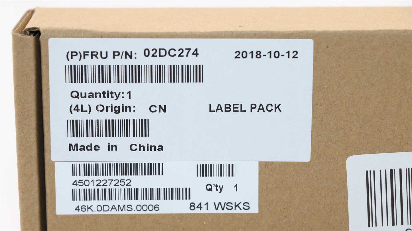 Lenovo 02DC274 Leia FRU label kits