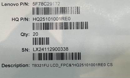 Lenovo TB321FU LCD_FPC&*HQ25101001RE0 CS FPC LCD Board 5F78C29172