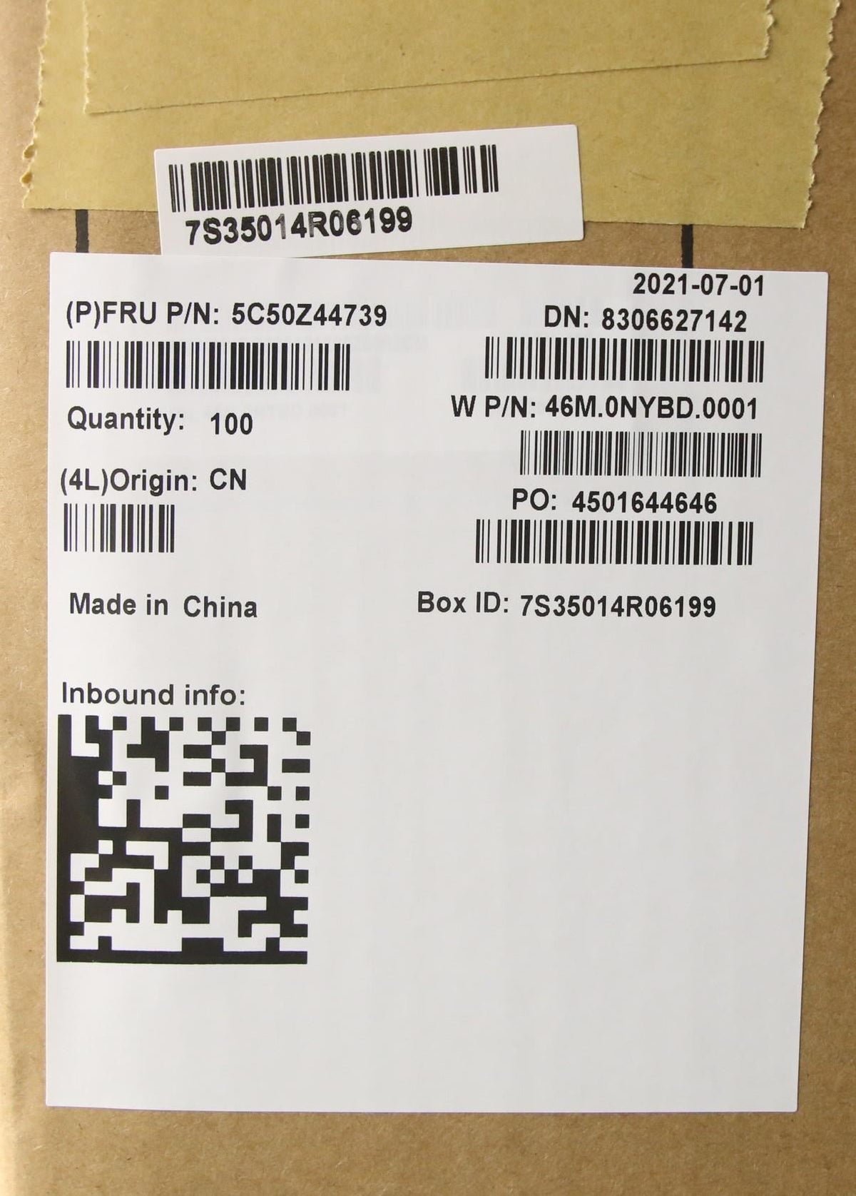 Lenovo CARDPOP FRU Sub card 100W I/O Gen3 Board 5C50Z44739