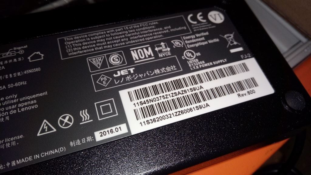 Lenovo Liteon ADL170NLC2A 20V85A AC Charger Adapter 36200321