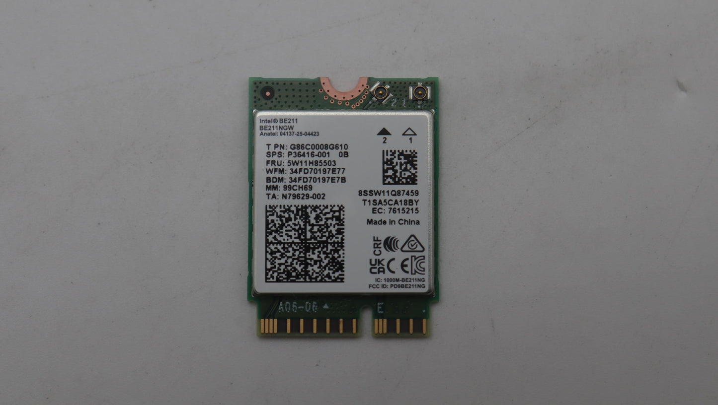 Lenovo WIRELESS Wireless,WLAN,INT,BE211 NV WiFi WLAN Board 5W11H85503
