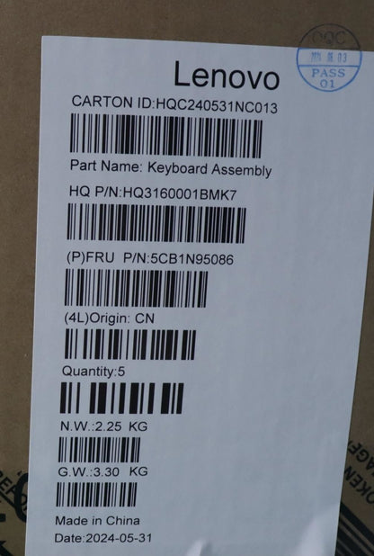 Lenovo Upper Case ASM SLV H 83DS FP LG 5CB1N95086
