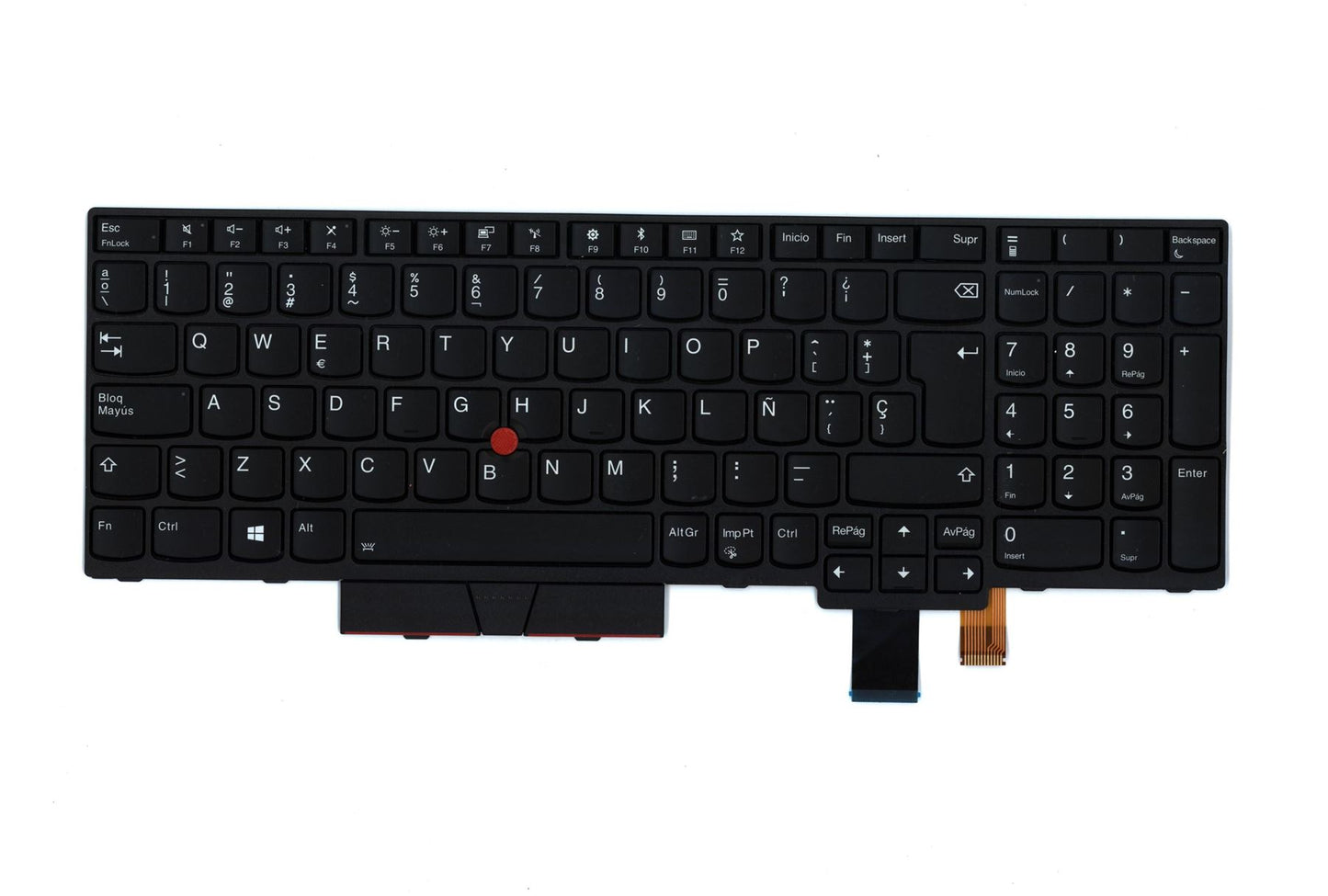 Lenovo ThinkPad T580 P52s Keyboard Spanish Black Backlit 01HX229