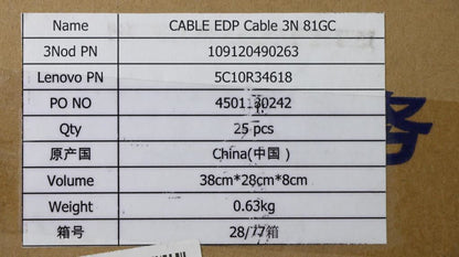 Lenovo IdeaPad 330S-15IKB Cable Lcd Screen Display LED 5C10R34618
