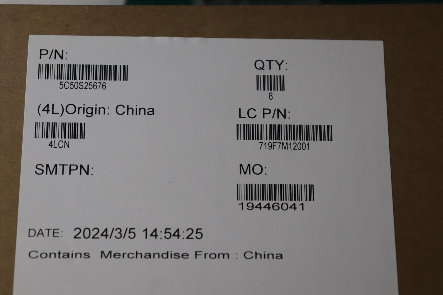 Lenovo CARDPOP L 83E5 IO/B NSF921 5C50S25676