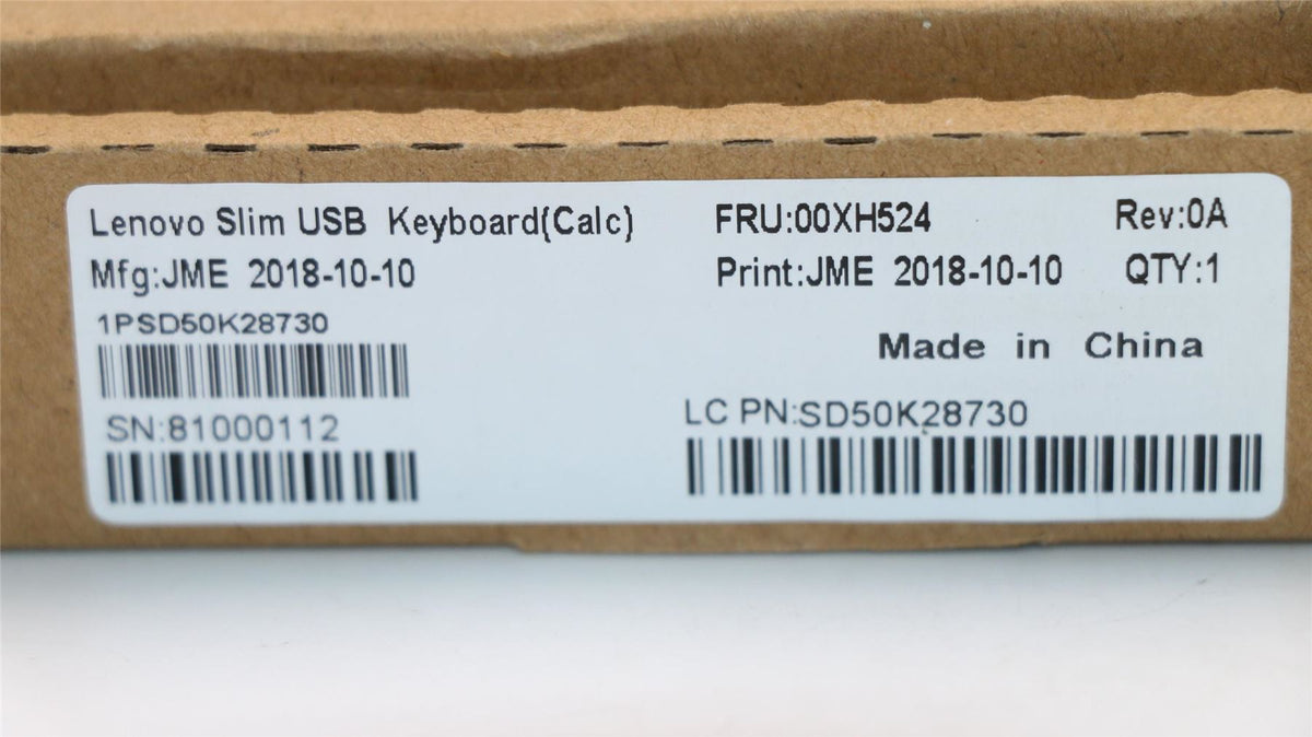 Lenovo S200 S200z S400z S500 S500z S510 USB Wired Keyboard Thai Black 00XH524