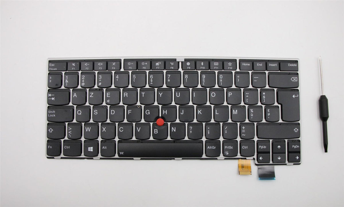 Genuine Lenovo ThinkPad T470s Keyboard Belgian Silver/Black Keys Backlit 01ER875