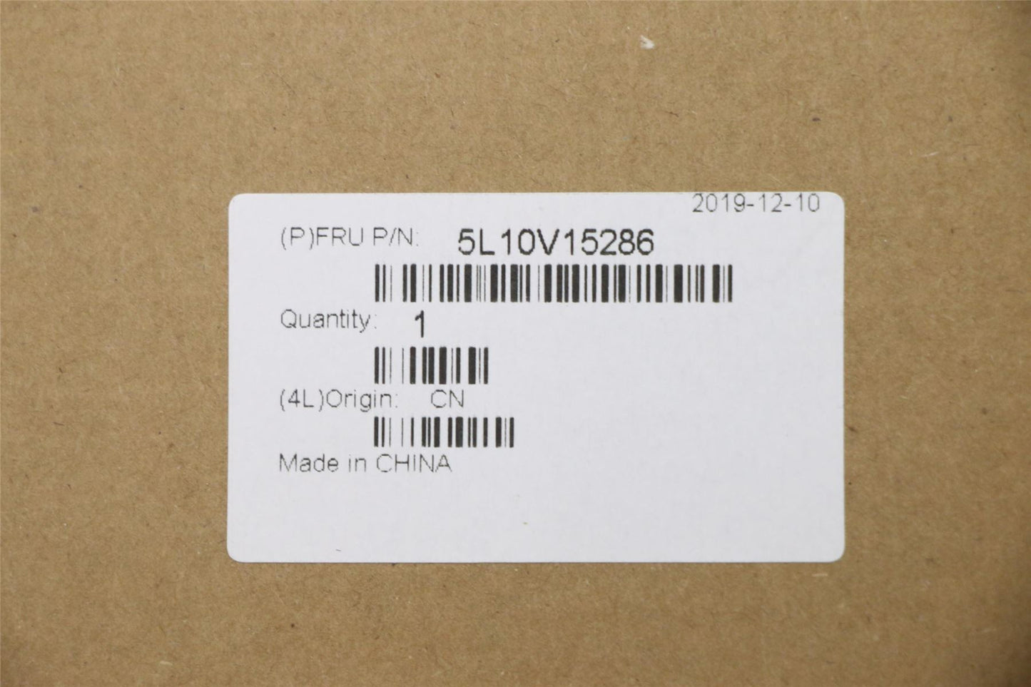 Lenovo Sideswipe FRU Label KIT 5L10V15286