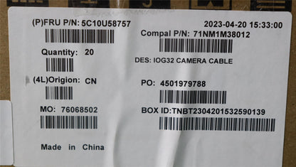 Lenovo Fru,H-CONN SET 7HQ C/B-CAMERA 5C10U58757