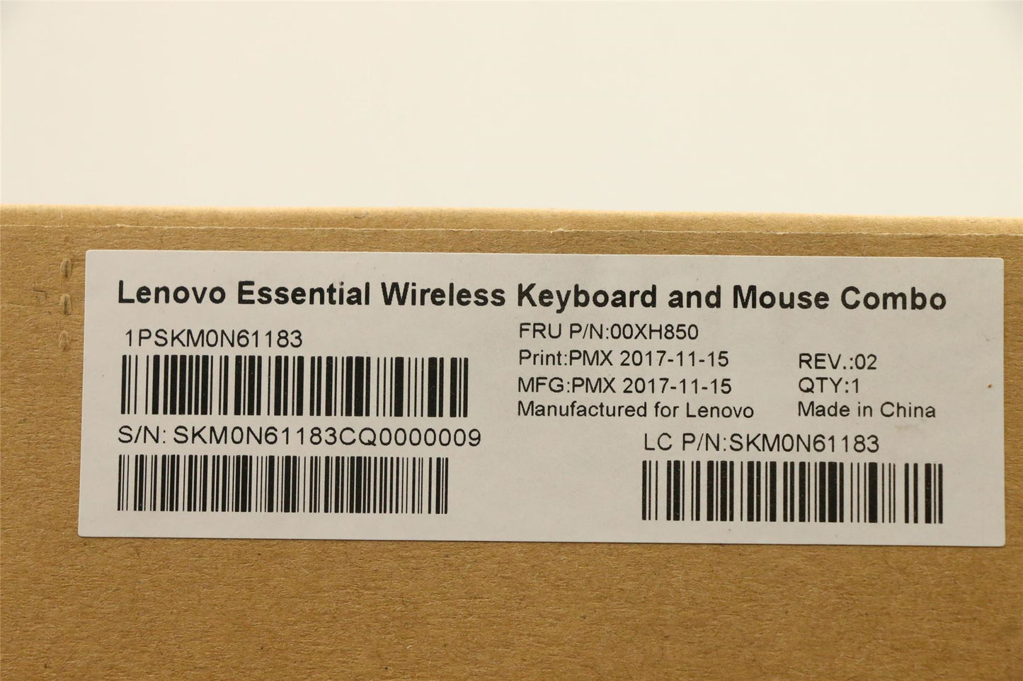 Lenovo WL KM Calliope SR BEL ENG 00XH850