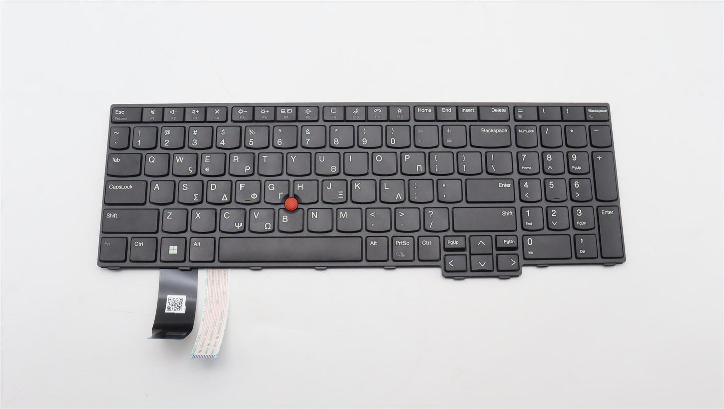 Lenovo ThinkPad T16 Gen 1 P16s Gen 1 L15 Gen 3 s Keyboard Greek Black 5N21D93735